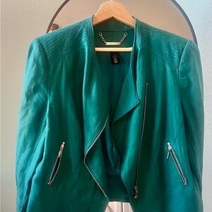 White House Black Market Green/Turquoise Jacket